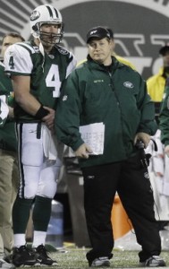 An injured, overworked Favre couldn't get Mangini and the Jets to the playoffs.