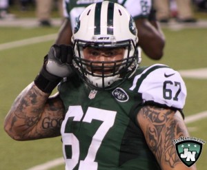 Jets guard Brian Winers will have his hands full on Sunday.