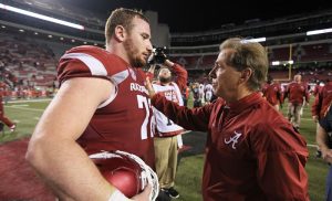 NCAA Football: Alabama at Arkansas