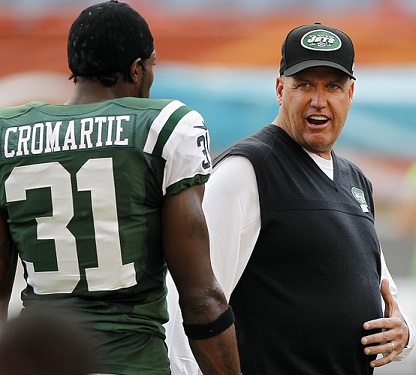 Antonio Cromartie and Rex Ryan - JetNation.com - New York Jets Blog & Forum NY Jets Report Card
