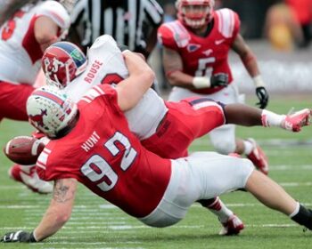 Rex Ryan Works Out DE Margus Hunt At SMU Pro-Day