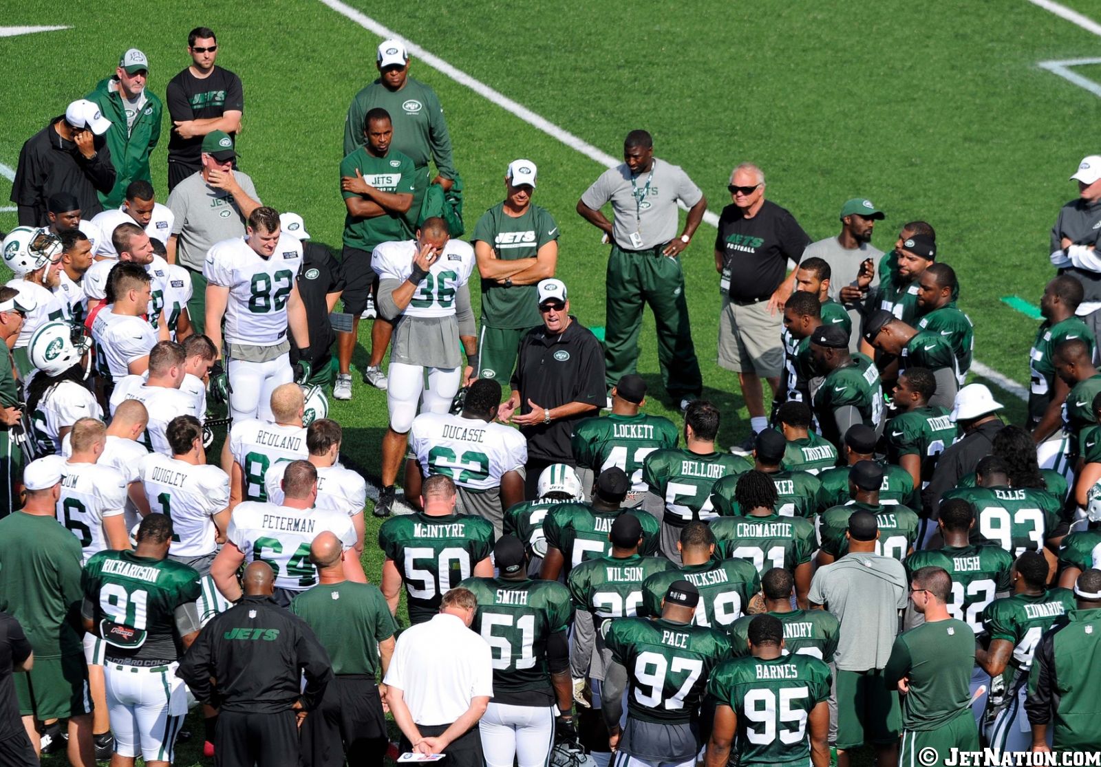 Green And White Scrimmage