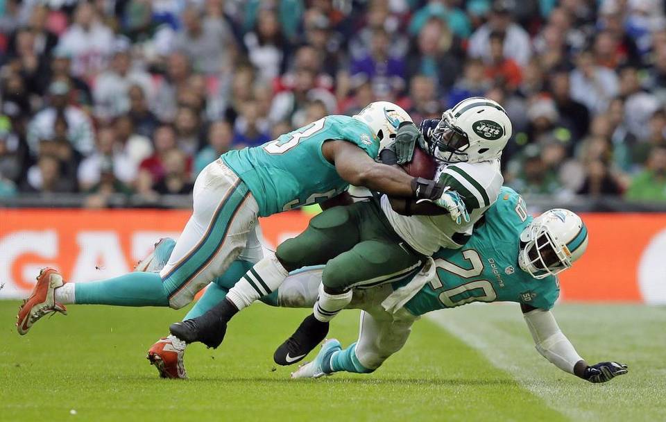 Britain Jets Dolphins Football