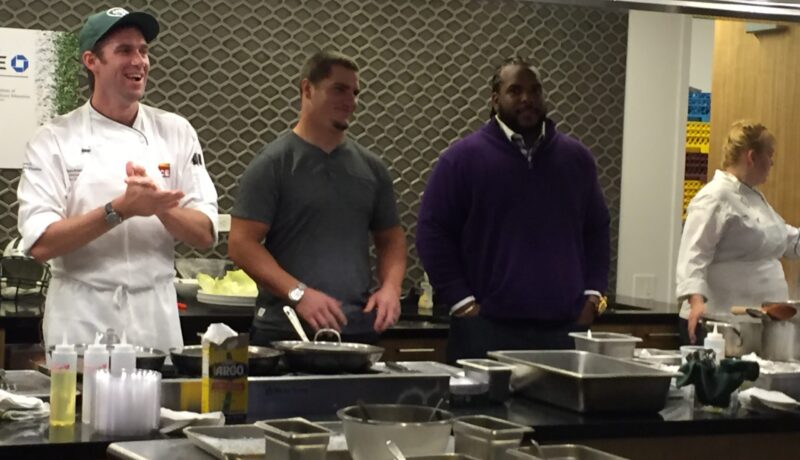 The New York Jets Cook With The Institute of Culinary Education