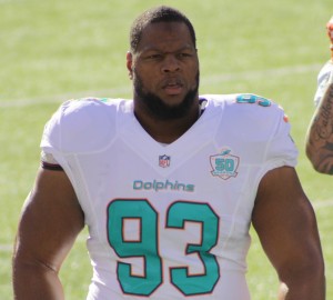 Ndamukong Suh was neutralized by Jets guard Brian Winters.