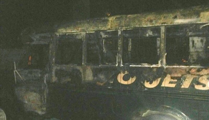 Jets Tailgate Bus Catches On Fire