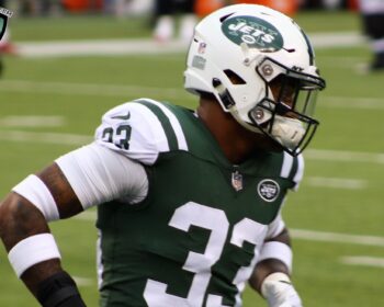 Handing out Jets Game Balls Following 48-17 Victory