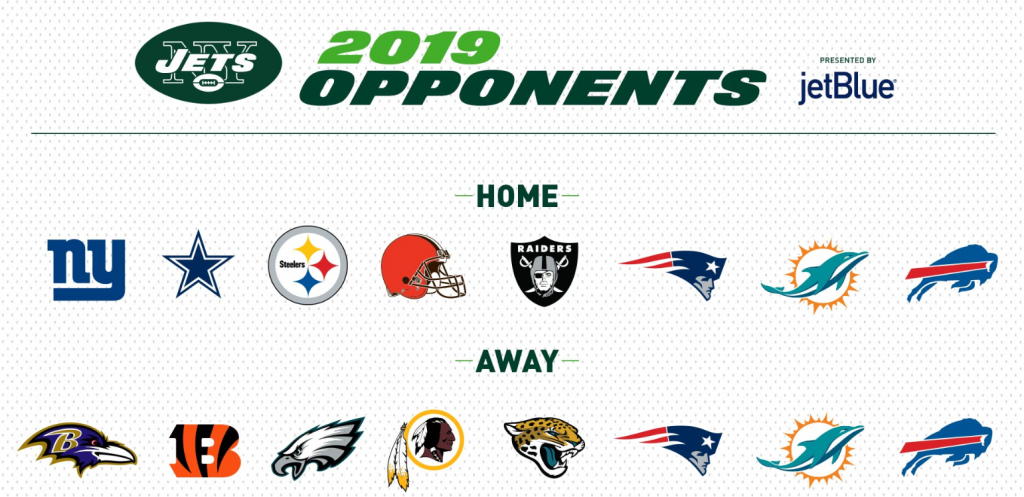 2019 NY Jets Opponents