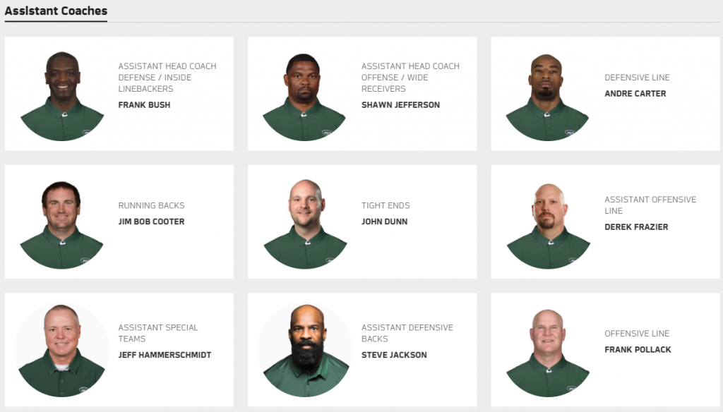NY Jets Assistant Coaches