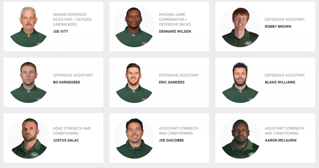 NY Jets Assistant Coaches