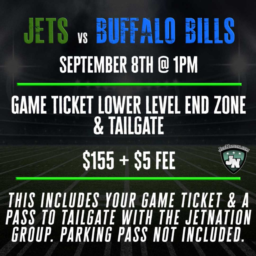 Jets \ Bills JetNation Group Outing (Ticket & Tailgate) NY Jets