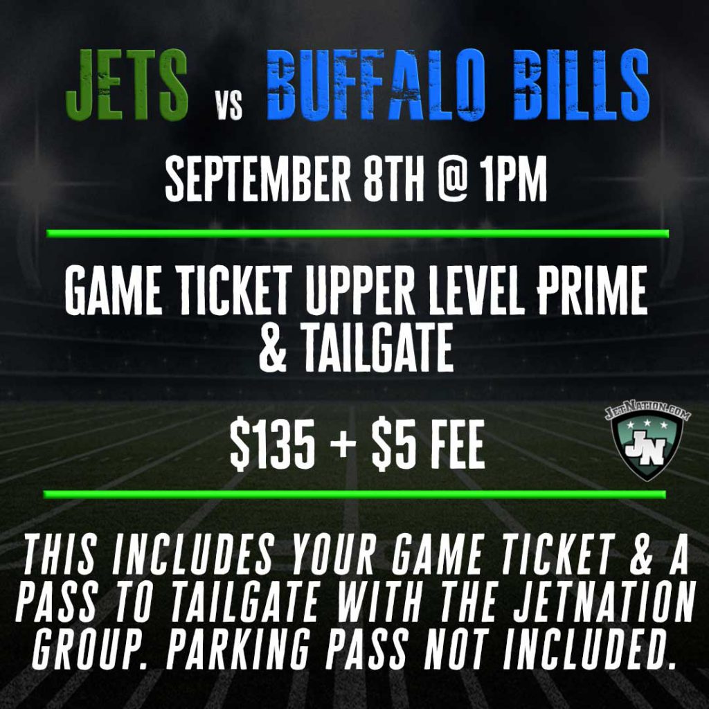 Jets \ Bills JetNation Group Outing (Ticket & Tailgate) New York