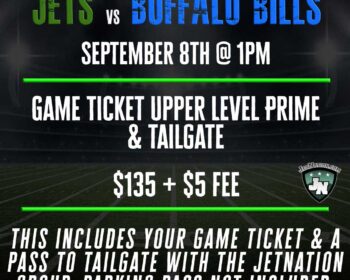 Jets \ Bills: JetNation Group Outing (Ticket & Tailgate)