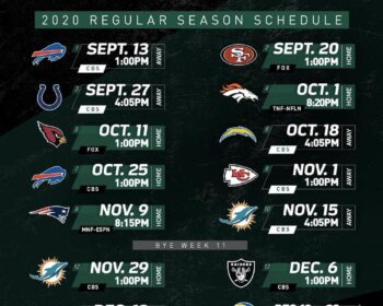 2020 NY Jets Season Schedule