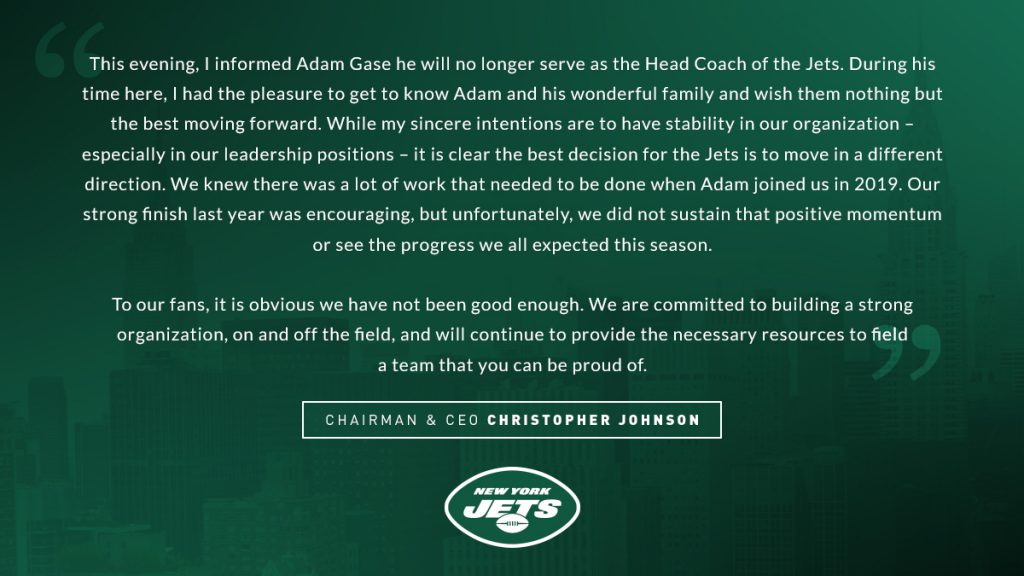 Adam Gase Fired - JetNation.com - New York Jets Blog & Forum Adam Gase Fired