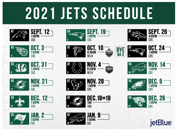 New York Jets Schedule 2022 