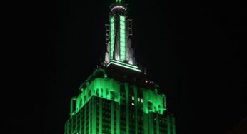 Empire State Building Lights Up for NY Jets Home Opener