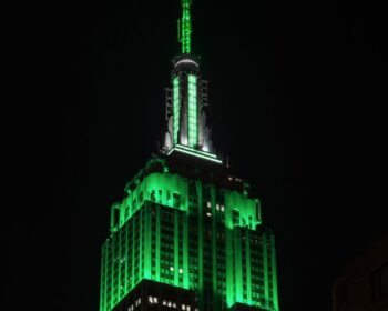 Empire State Building Lights Up for NY Jets Home Opener