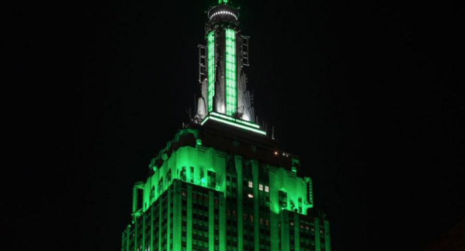 Empire State Building Lights Up for NY Jets Home Opener