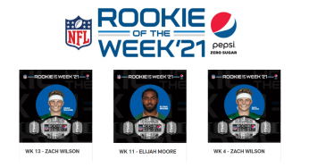 Zach Wilson is the NFL Pepsi Rookie of the Week