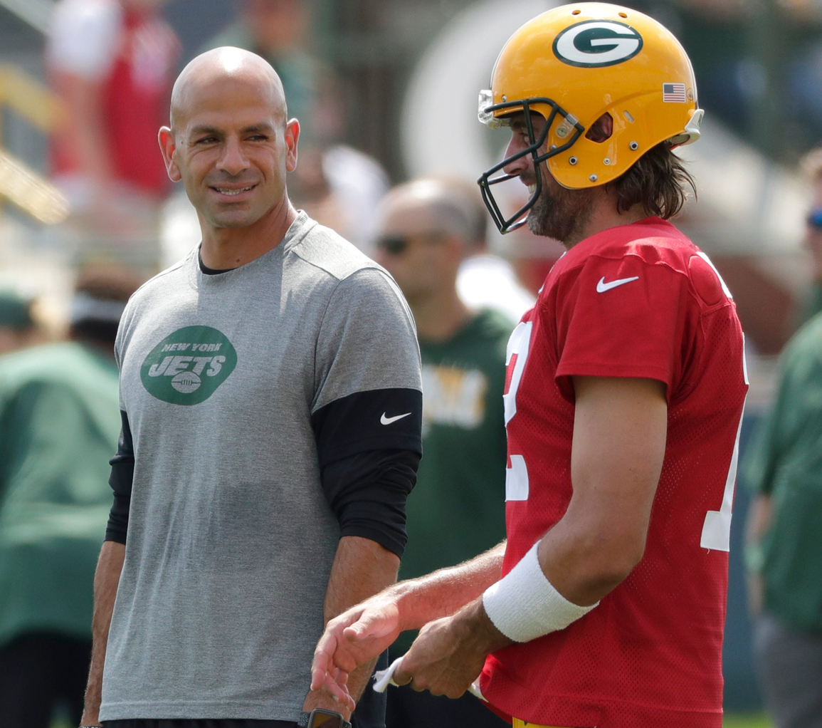 Aaron Rodgers, Robert Saleh - JetNation.com - New York Jets Blog & Forum Aaron Rodgers, Robert Saleh