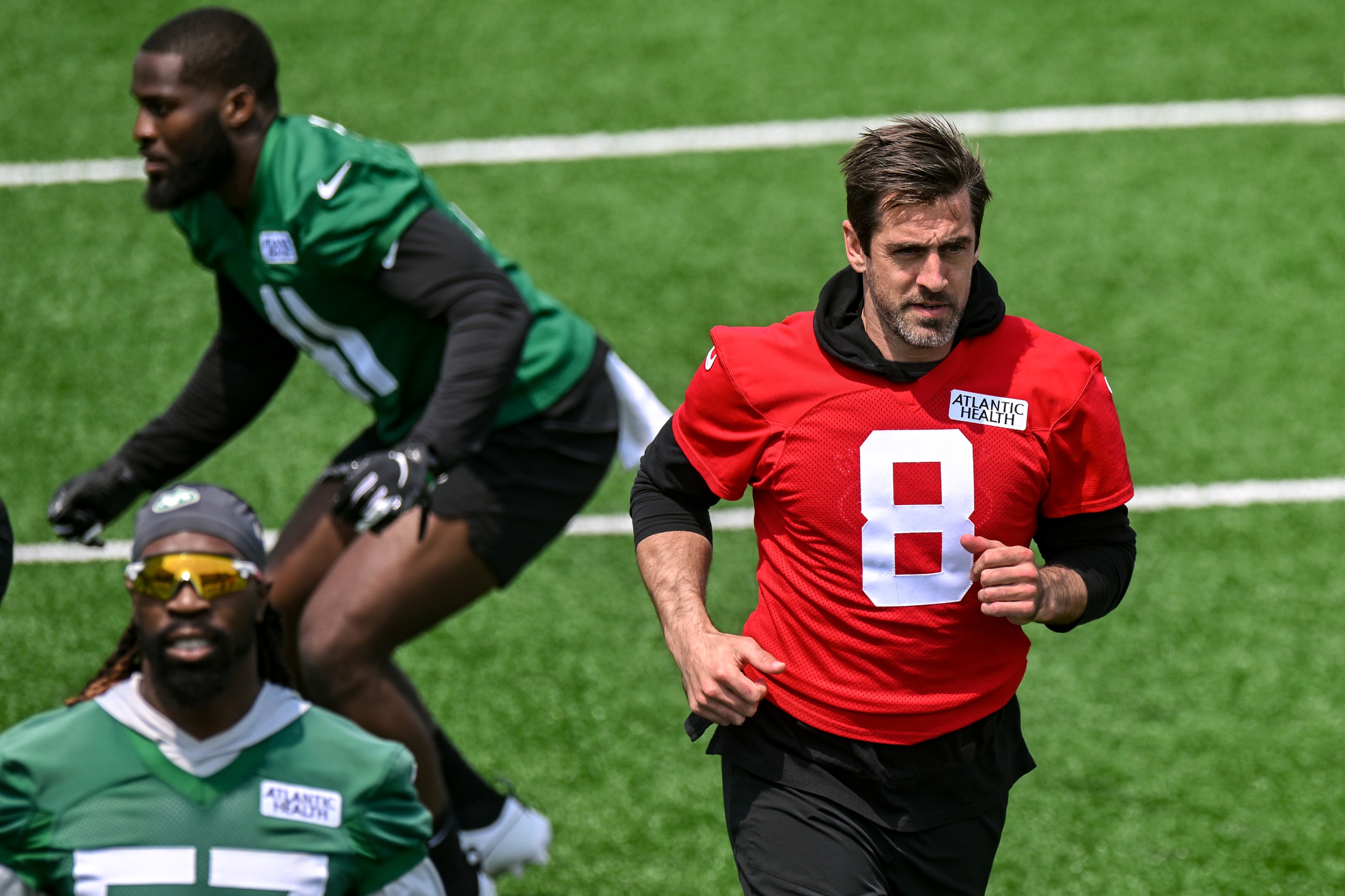 NY Jets training camp 2023 photos as Aaron Rodgers, players practice