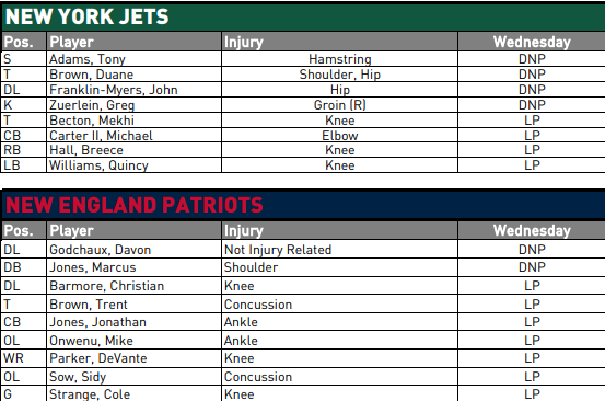 NY Jets Injury Report - JetNation.com - New York Jets Blog & Forum NY Jets Injury Report