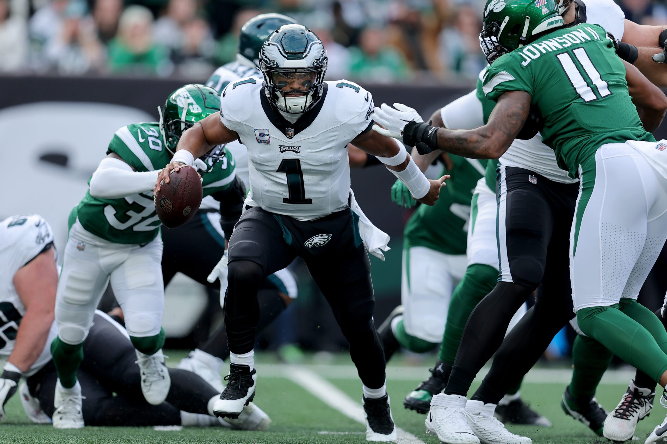 NFL Philadelphia Eagles at New York Jets - JetNation.com - New York Jets Blog & Forum Jermaine Johnson