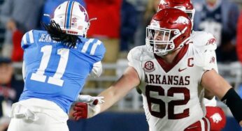 Jets Reportedly Adding Arkansas OL Brady Latham as UDFA
