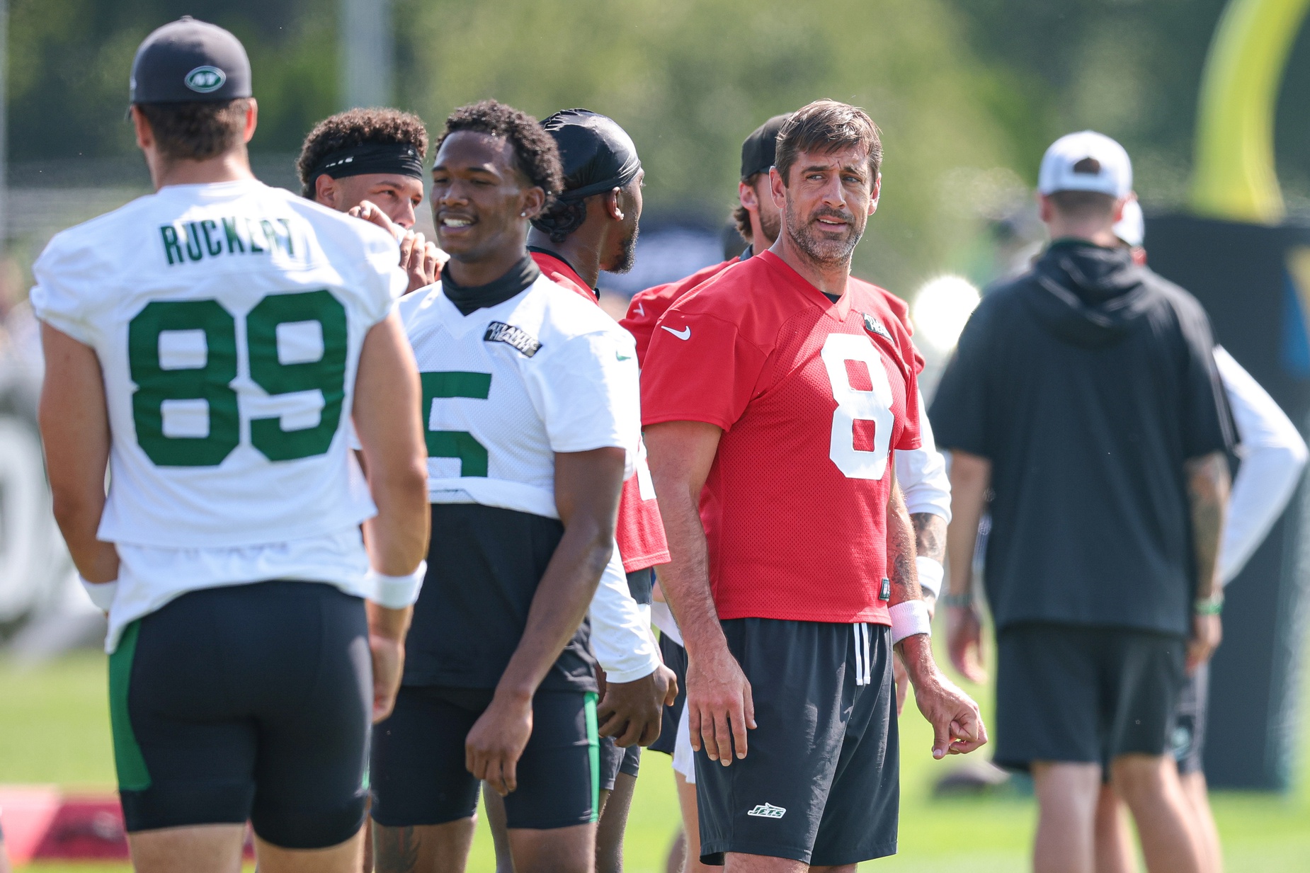 NFL New York Jets Training Camp - JetNation.com - New York Jets Blog & Forum Jeremy Ruckert Garrett Wilson Aaron Rodgers