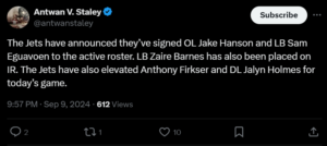 Firkser Jalyn Holmes - JetNation.com - New York Jets Blog & Forum