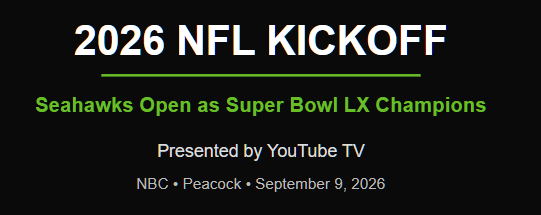 2026 NFL Kickoff